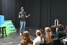 David Robertson on stage