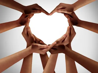 Hands forming a heart